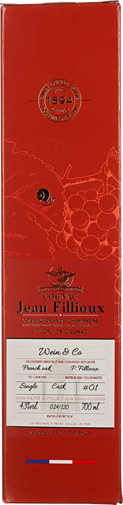 Jean Fillioux Cognac Single Cask 1er Cru 0,7 Liter im Geschenkkarton