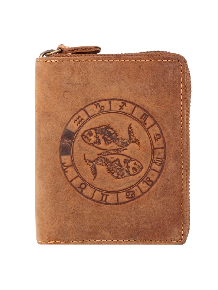 Greenburry Vintage Sternzeichen Geldbörse Leder 10 cm in fische günstig kaufen onesize