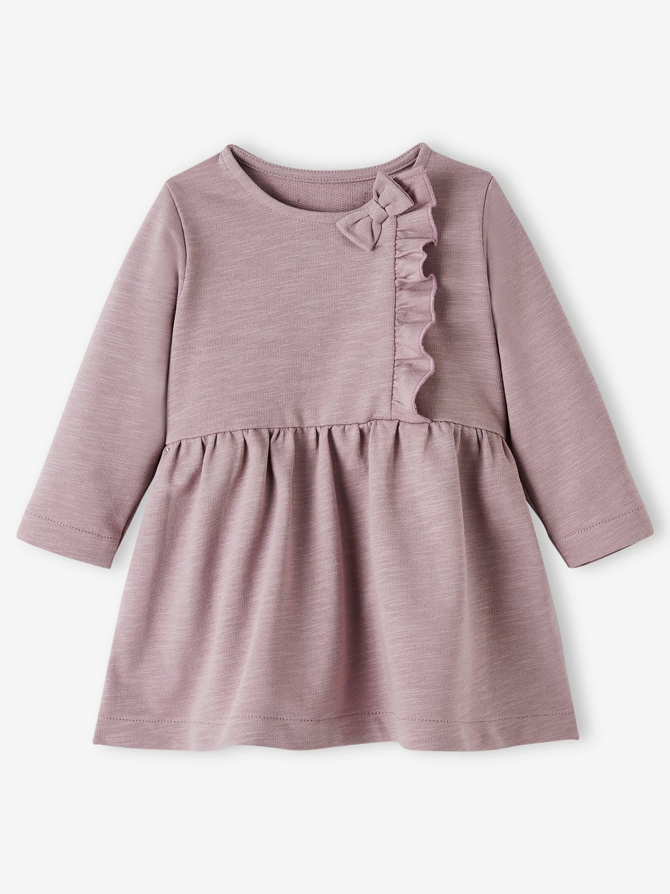 Vertbaudet Mädchen Baby Kleid Oeko-Tex - grauviolett