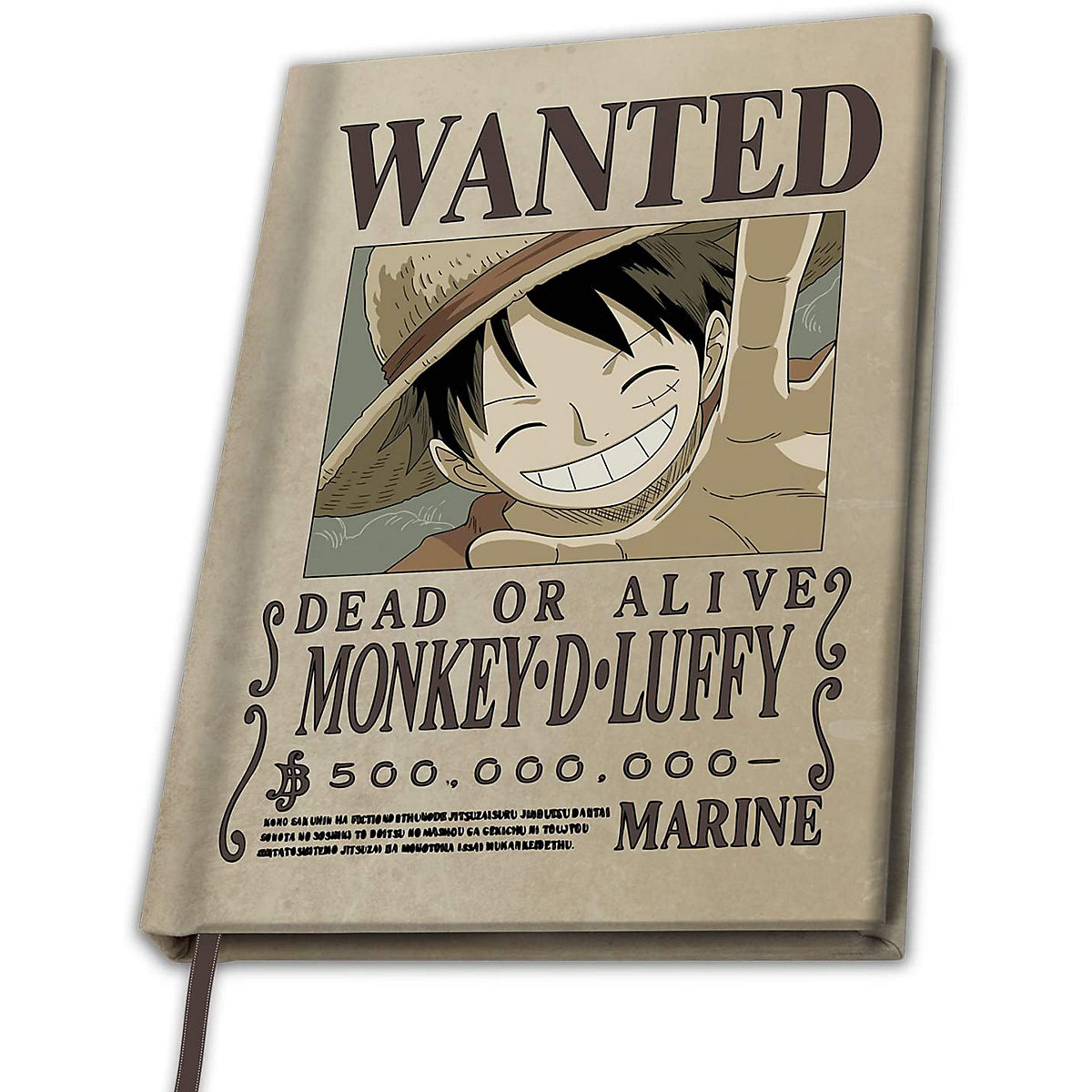 Notizbuch A5 One Piece, 180 Seiten