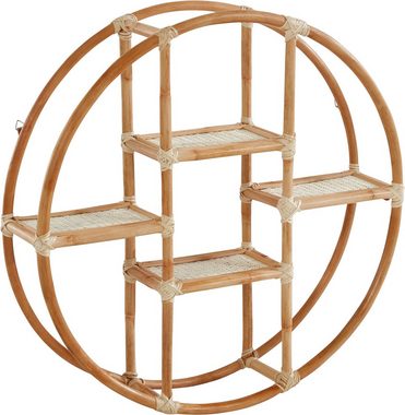 andas Deko-Wandregal Lundtoft, rund, aus Rattan, Ø 66cm