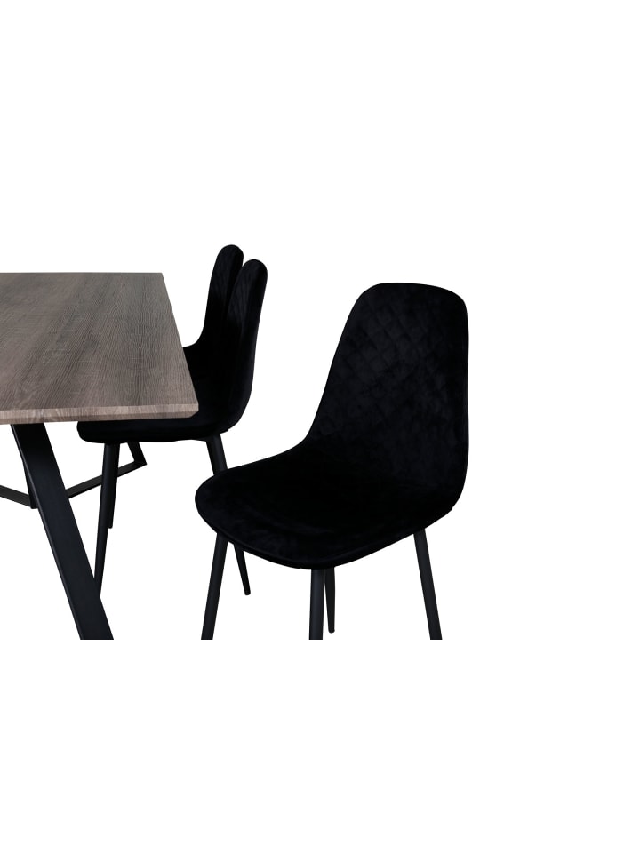 ebuy24 Essgruppe Marina 10 (7-teilig) Schwarz 90 x 180 cm günstig kaufen onesize