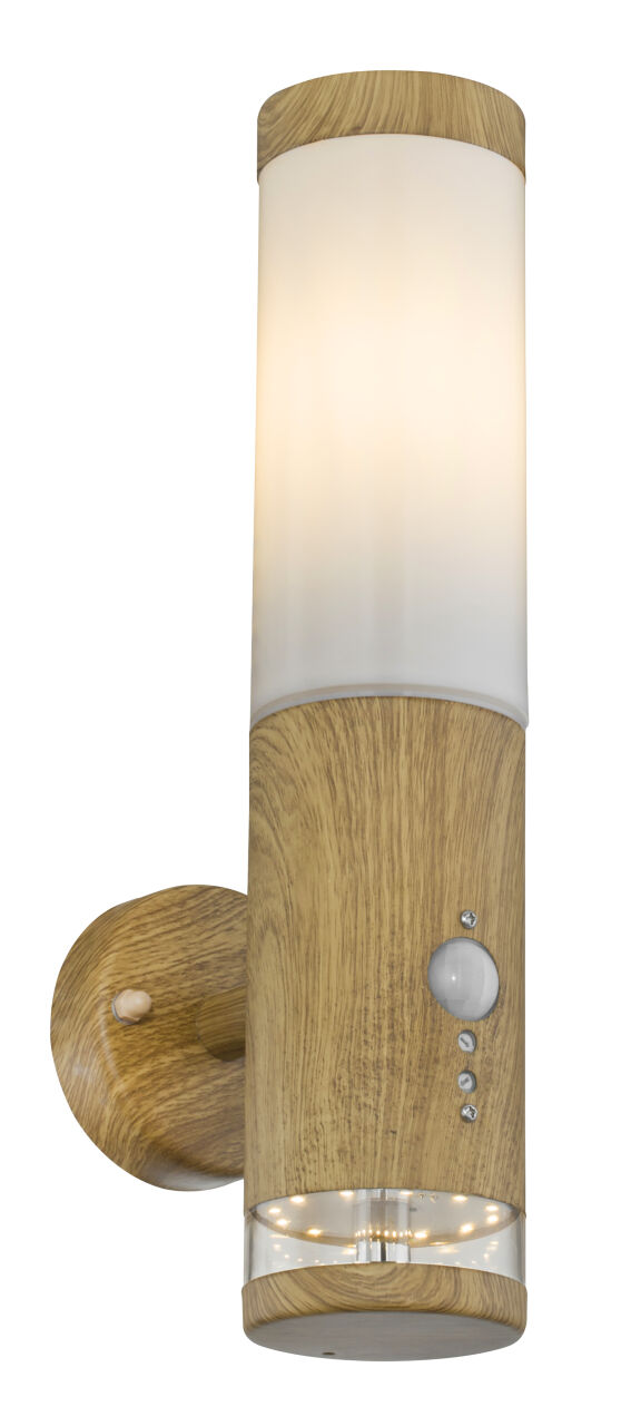 Globo Lighting - JAICY - Außenleuchte Edelstahl holzoptik, 1x E27 LED