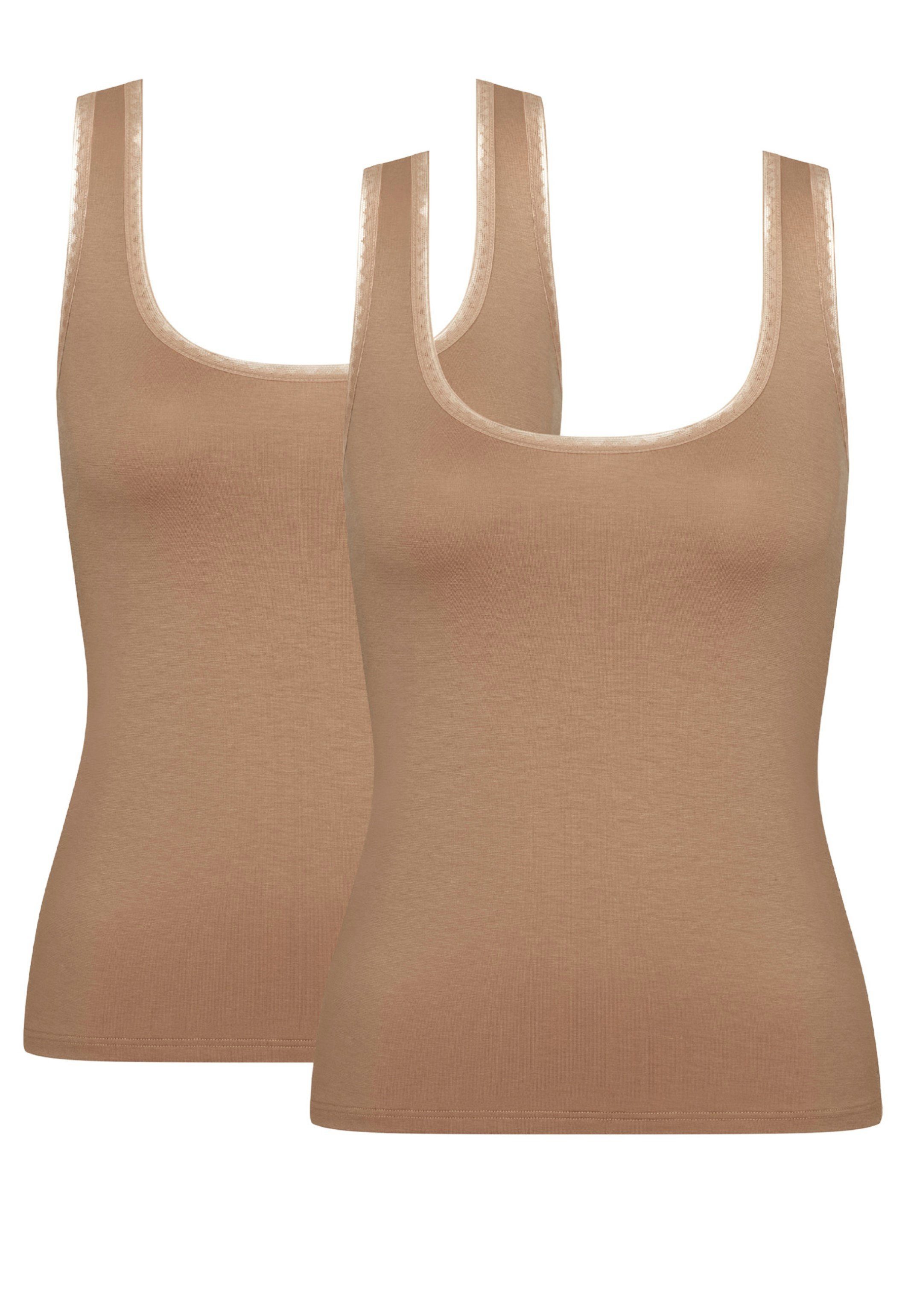 Sloggi Unterhemd 2er Pack Go (Spar-Set, 2-St) Unterhemd / Tanktop - Baumwolle - Aus nachhaltiger Bio Baumwolle