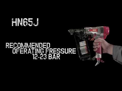 Max THN92065 Pistol de cuie de înaltă presiune pentru spirale HN65J pentru cuie de cuie - 23 bar / 40-65 mm