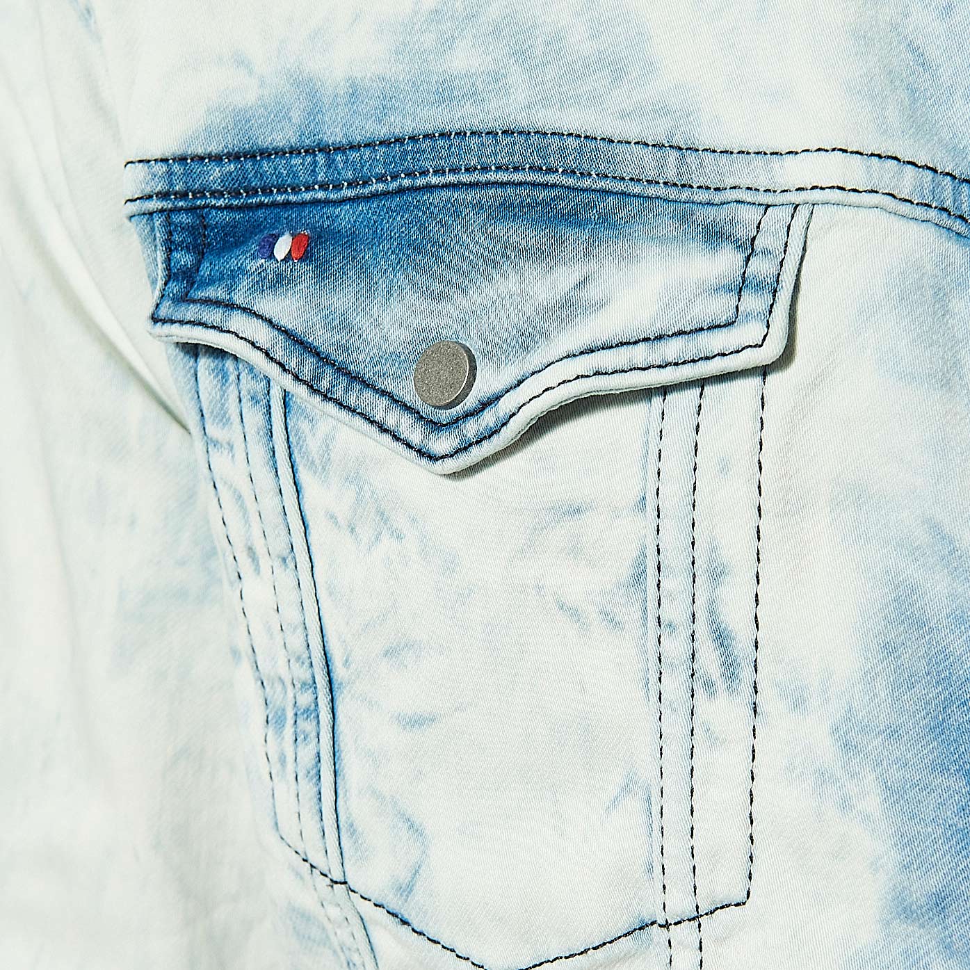 TIZIO  Chemise en jean tie and dye Homme