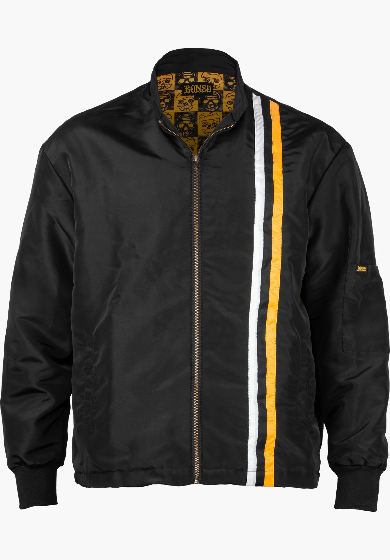 Black \u0026 Gold Zip Race Jacket