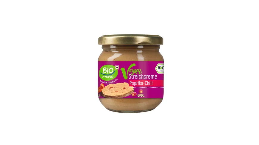 BIO PRIMO Bio Vegane Streichcreme Paprika-Chili 180 g