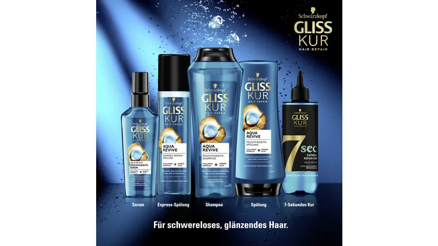 Schwarzkopf Gliss Kur 7 Sec Express-Repair-Kur Aqua Revive 200ml 200 ml