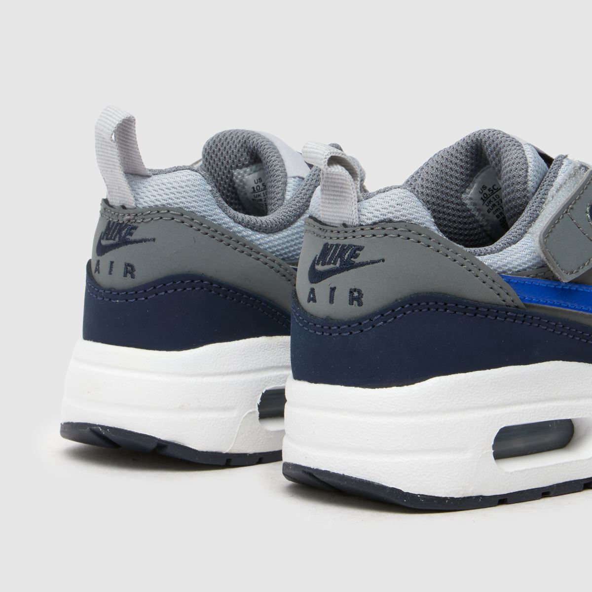 Nike grå multifärgade Air Max 1 easyon pojkar junior träningsskor