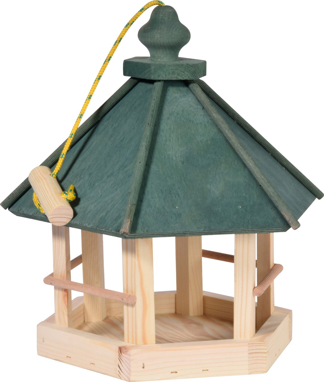 dobar Klassisches 6-eckiges Vogelhaus zum Aufhängen, Grün