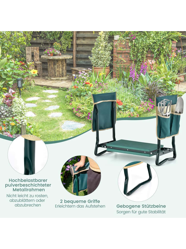 COSTWAY 2 in 1 Kniebank für Garten in Grün günstig kaufen onesize