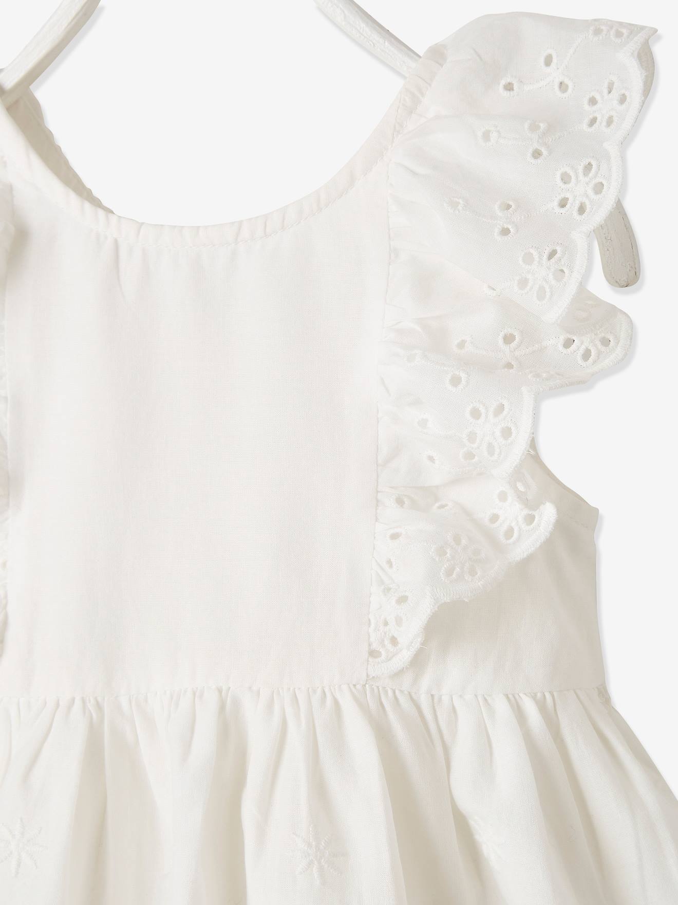 Ensemble de cérémonie bébé robe, bloomer et bandeau ivoire