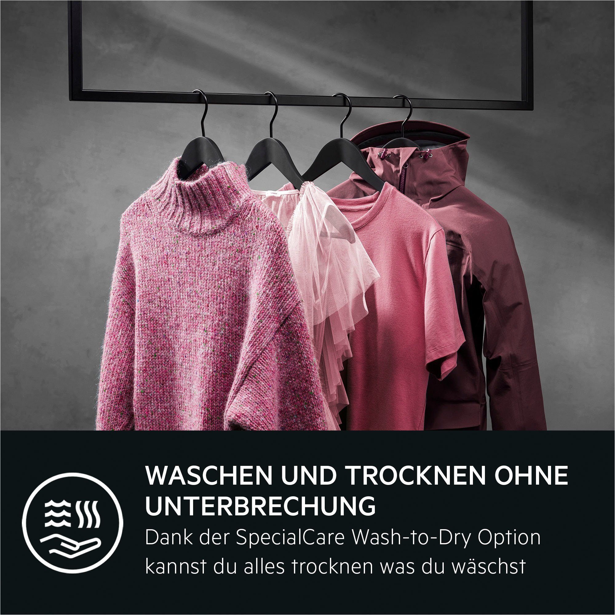 AEG Waschtrockner 7000 LWR759WT, 9 kg, 5 kg, 1600 U/min, ProSteam - Dampf-Programm für 96 % weniger Wasserverbrauch