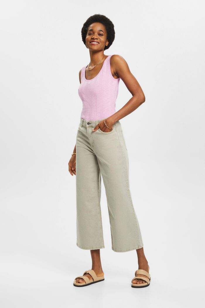 Tanktop aus Baumwolle in strukturiertem Ripp-Design