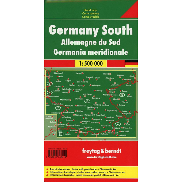 Deutschland Süd 1 : 500 000 - Straßenkarte