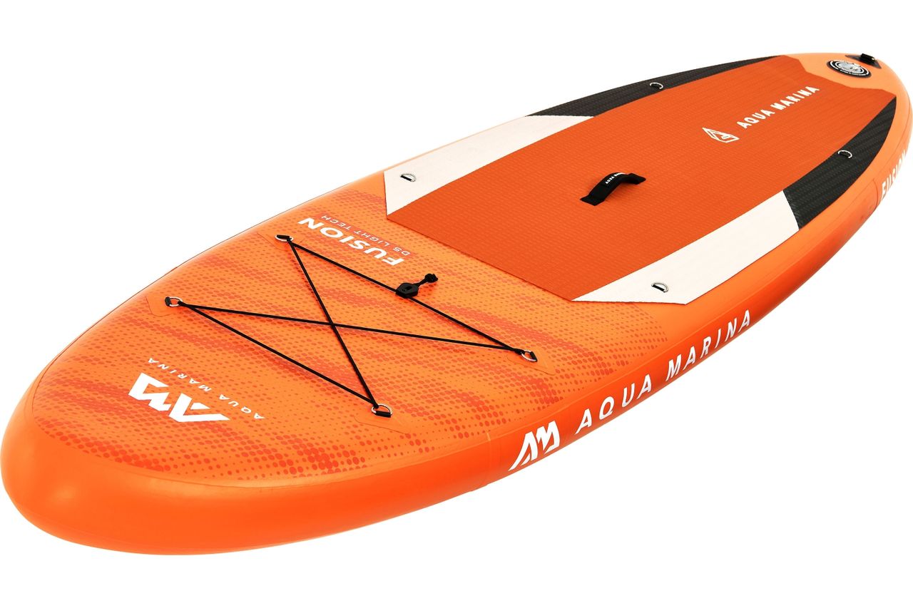 PureHaven Aqua Marina All-Around SUP Board 330x81cm Reißverschlussrucksack Double Action-Pumpe LIQUID AIR Paddel Einschub-Mittelfinne Sicherheitsleine Orange