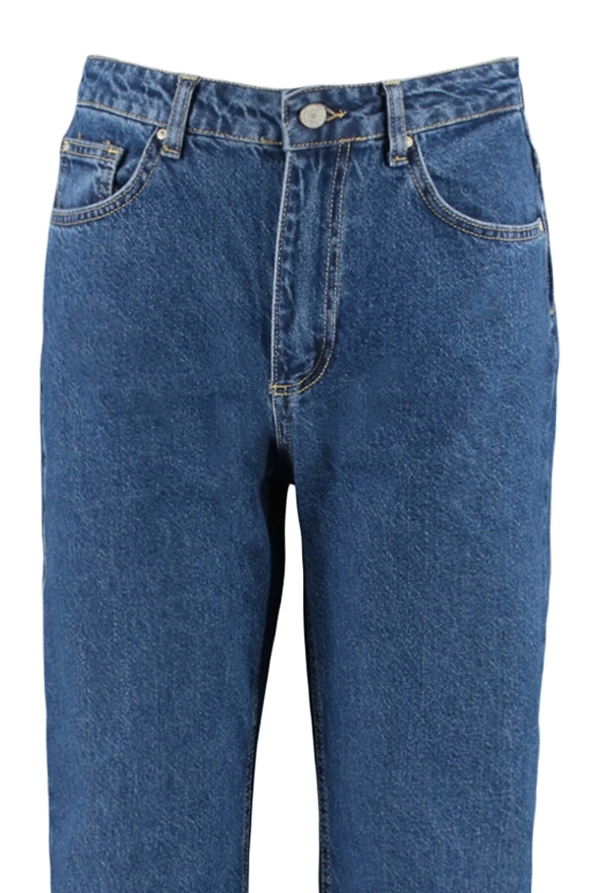 Trendyol Collection  Blaue Jeans mit hoher Taille und weitem Bein TWOSS23JE00068