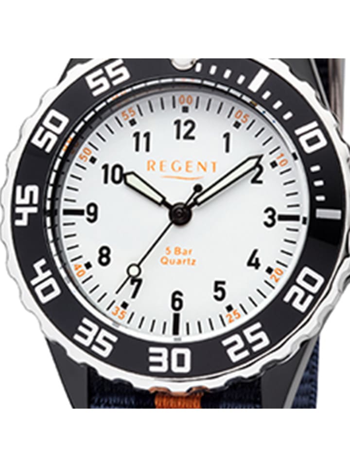 Regent Analog-Armbanduhr Regent Kinderuhren blau, orange mittel (ca. 35mm) günstig kaufen onesize