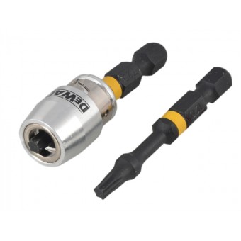 DeWalt Zubehör DT70537T-QZ Extreme Impact Bithalter mit Magnetverschluss + 2 x Bit T20 50 mm