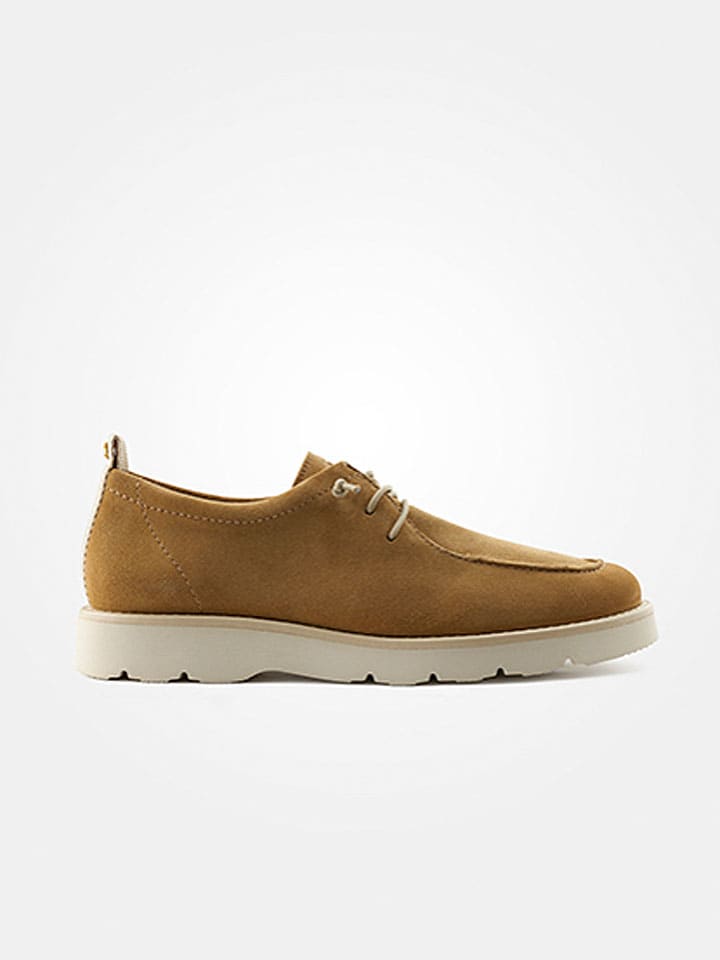 Paul Green Leder-Schnürschuhe in Hellbraun günstig kaufen