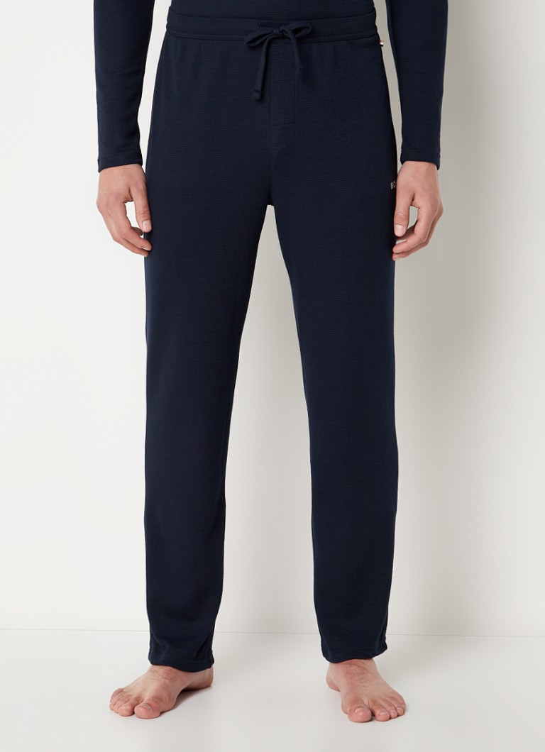 HUGO BOSS Textured waffle pajama bottoms