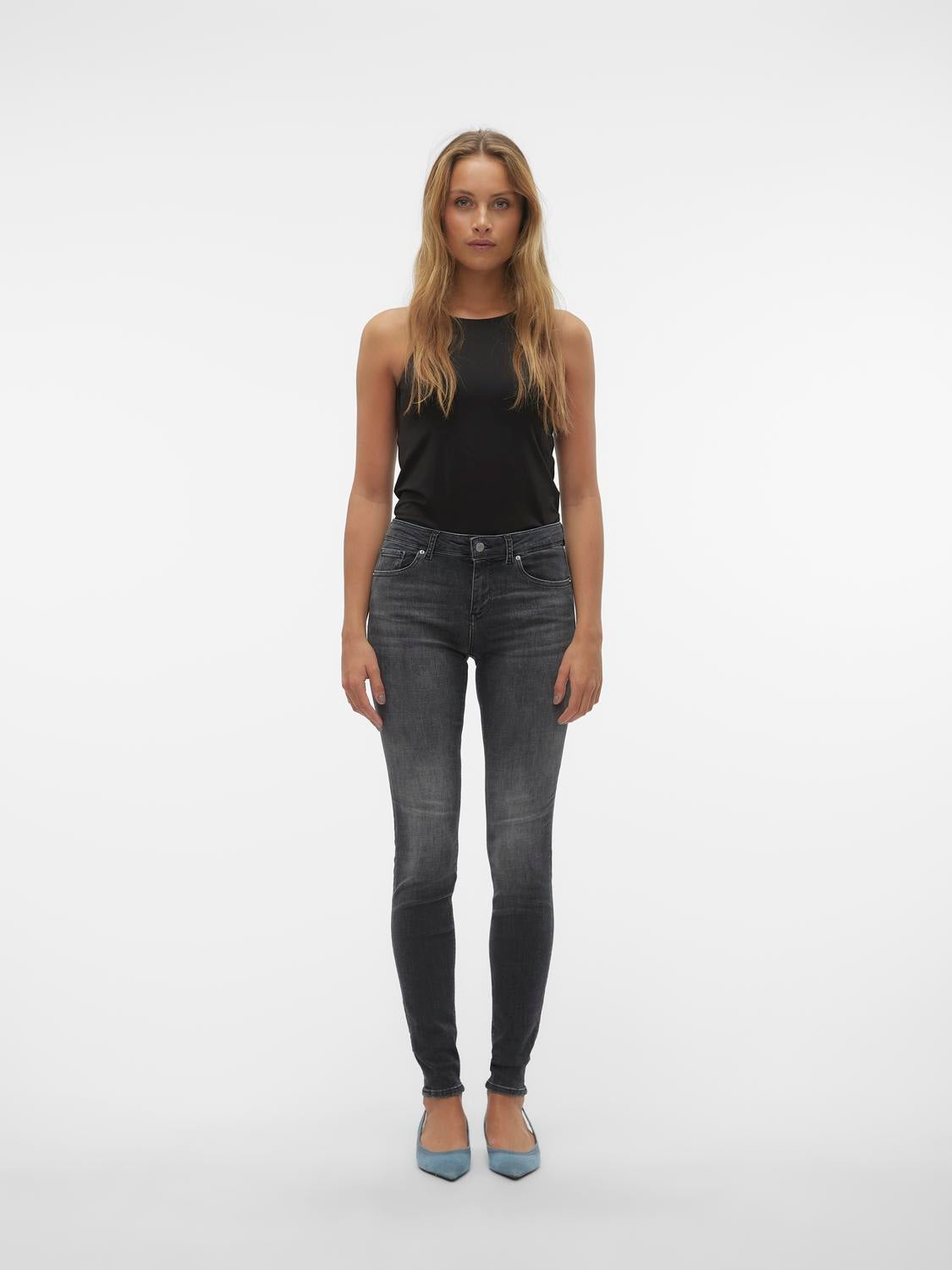 VMLUX Mid Rise Slim Fit Jeans