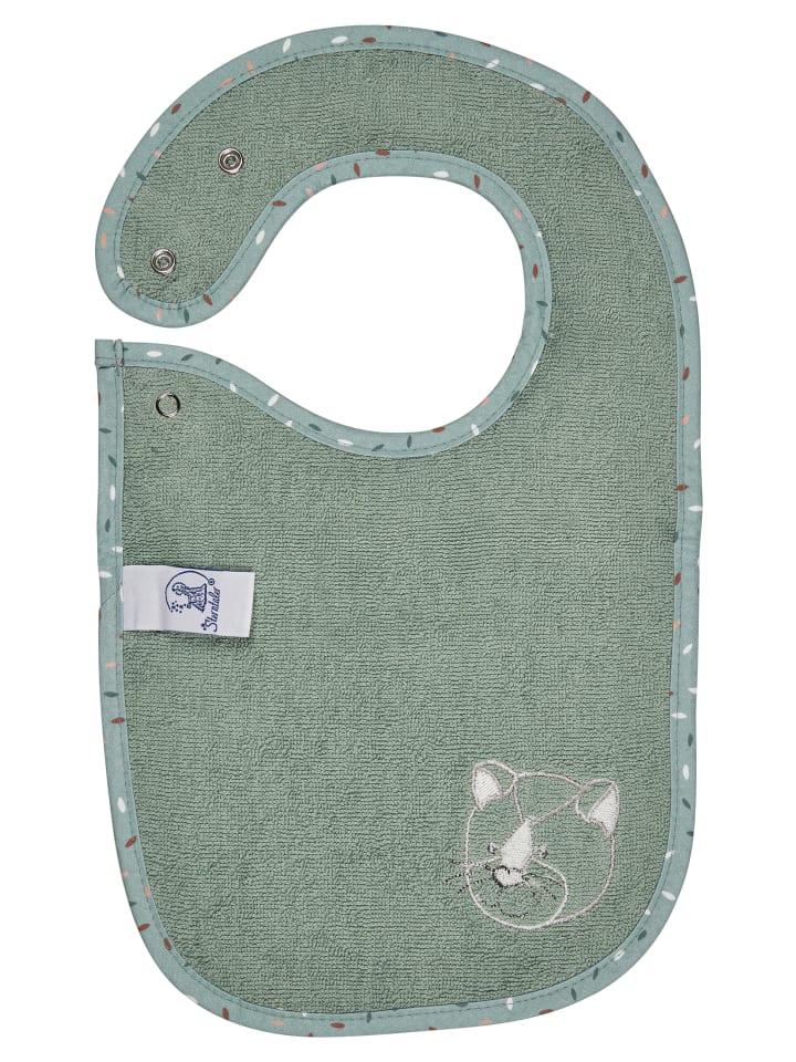 Sterntaler Lätzchen Druckknopf KATZE Lilly in sattes grün günstig kaufen onesize