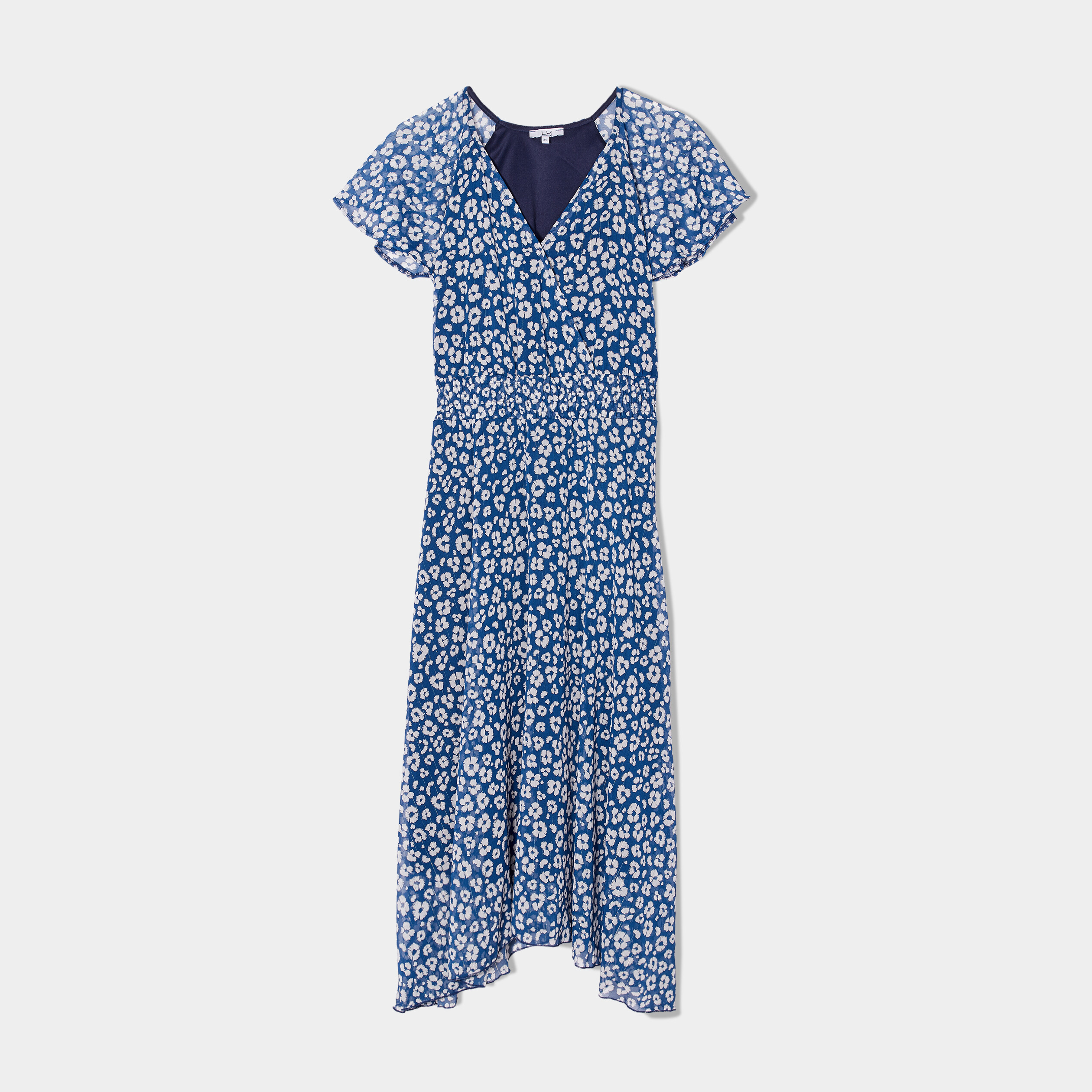 Robe midi droite bleu canard femme | La Halle