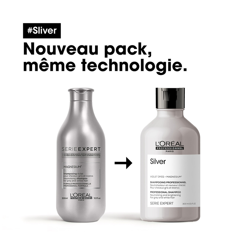 L'Oréal Professionnel Série Expert Silver Shampoing pour cheveux gris et blancs