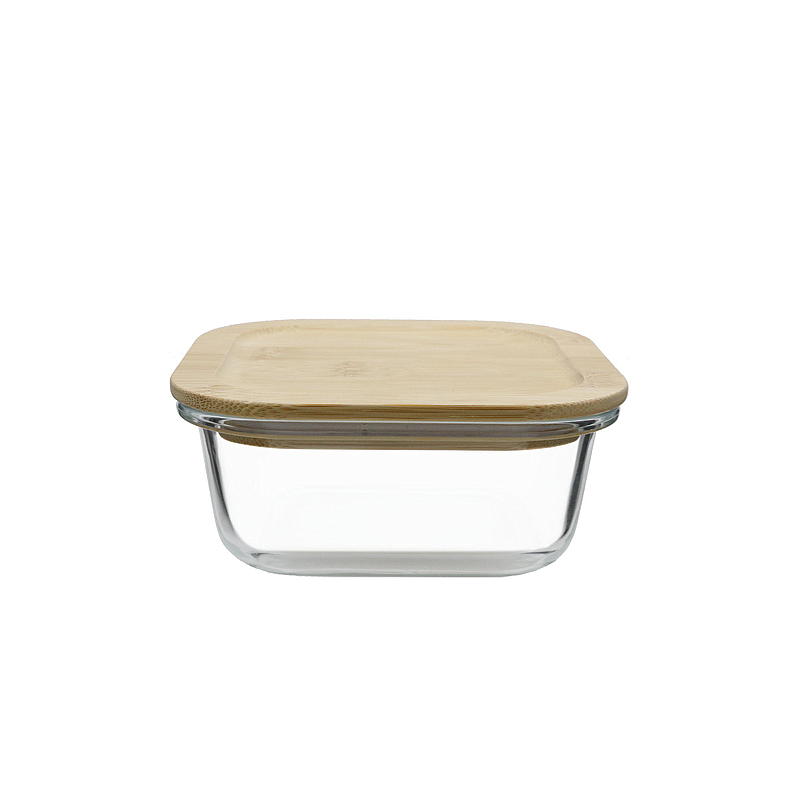 Cuisine Matoppbevaring 0,38 l glass og bambus
