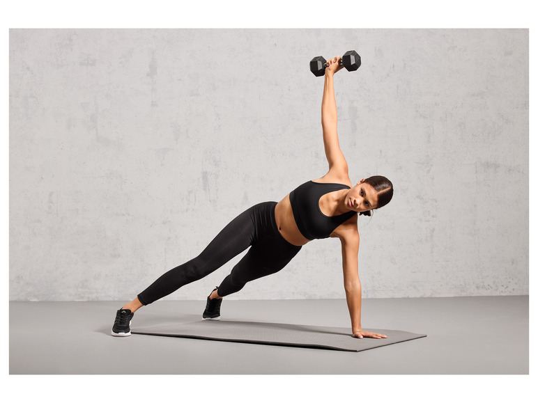 CRIVIT Hexagon-Kurzhantel, 5 kg, vielseitig einsetzbar