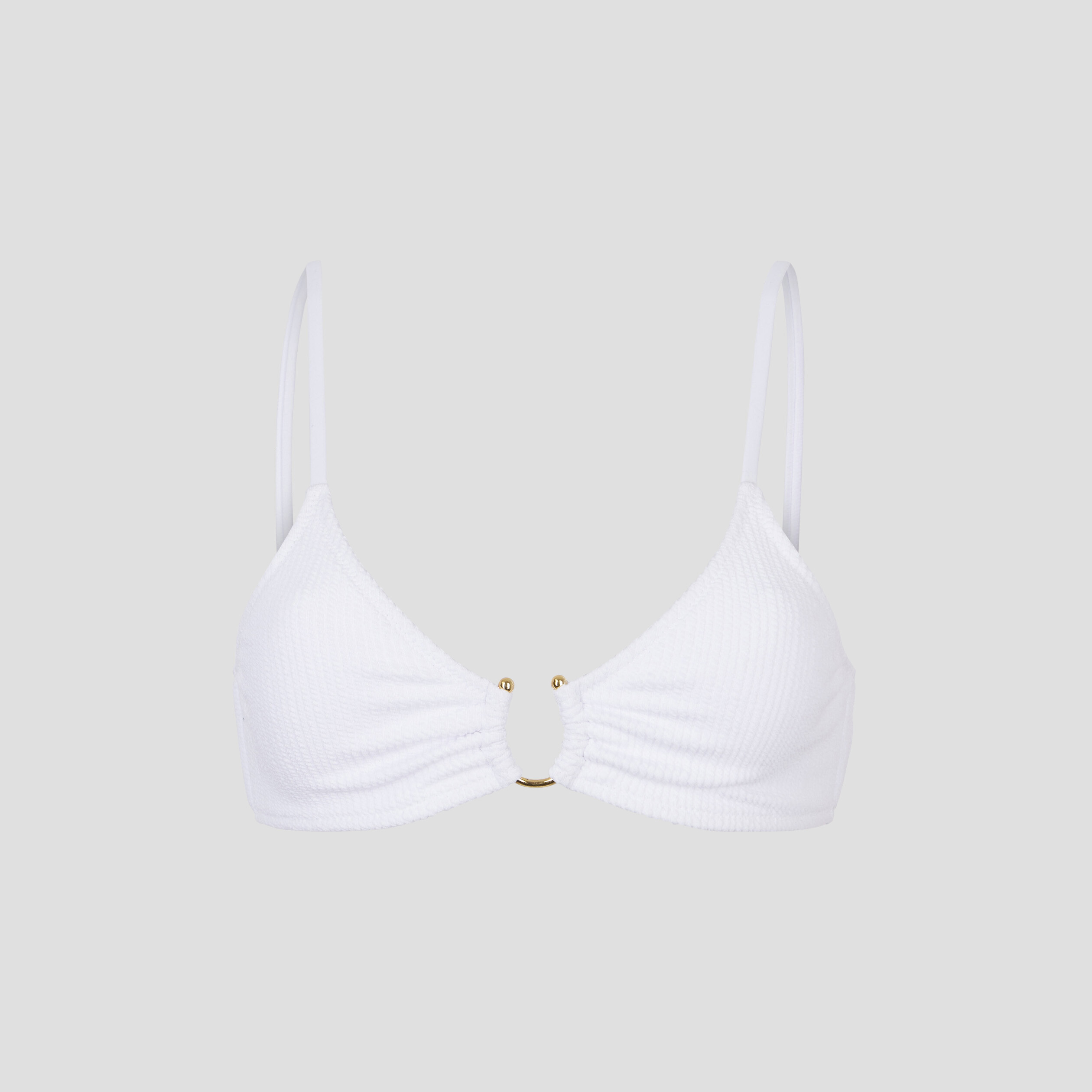 Haut de maillot de bain détail bijou blanc femme | La Halle