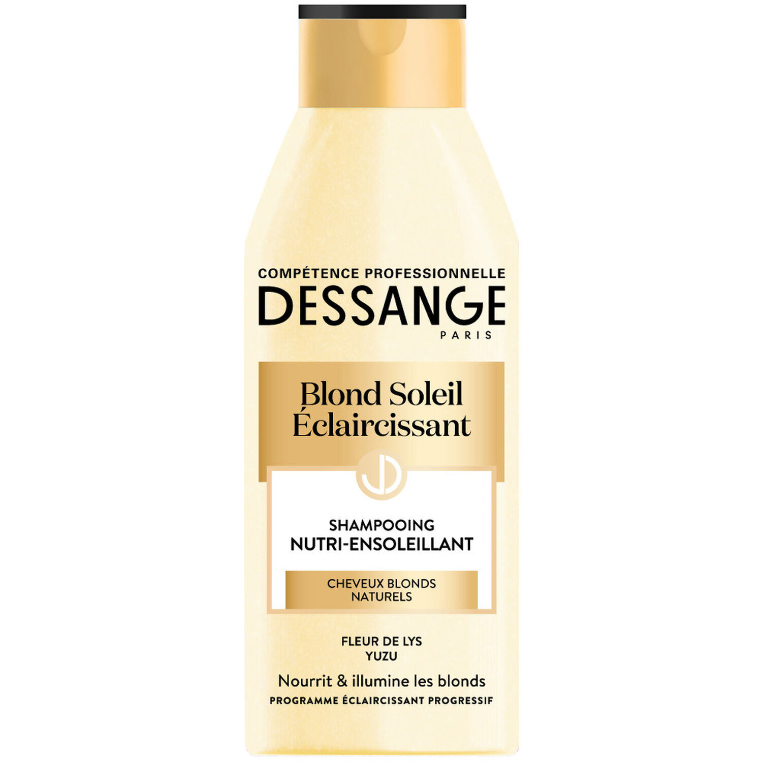 Dessange Blond Soleil Eclaircissant Shampooing Nutri-Ensoleillant Fleur de Lys, Yuzu