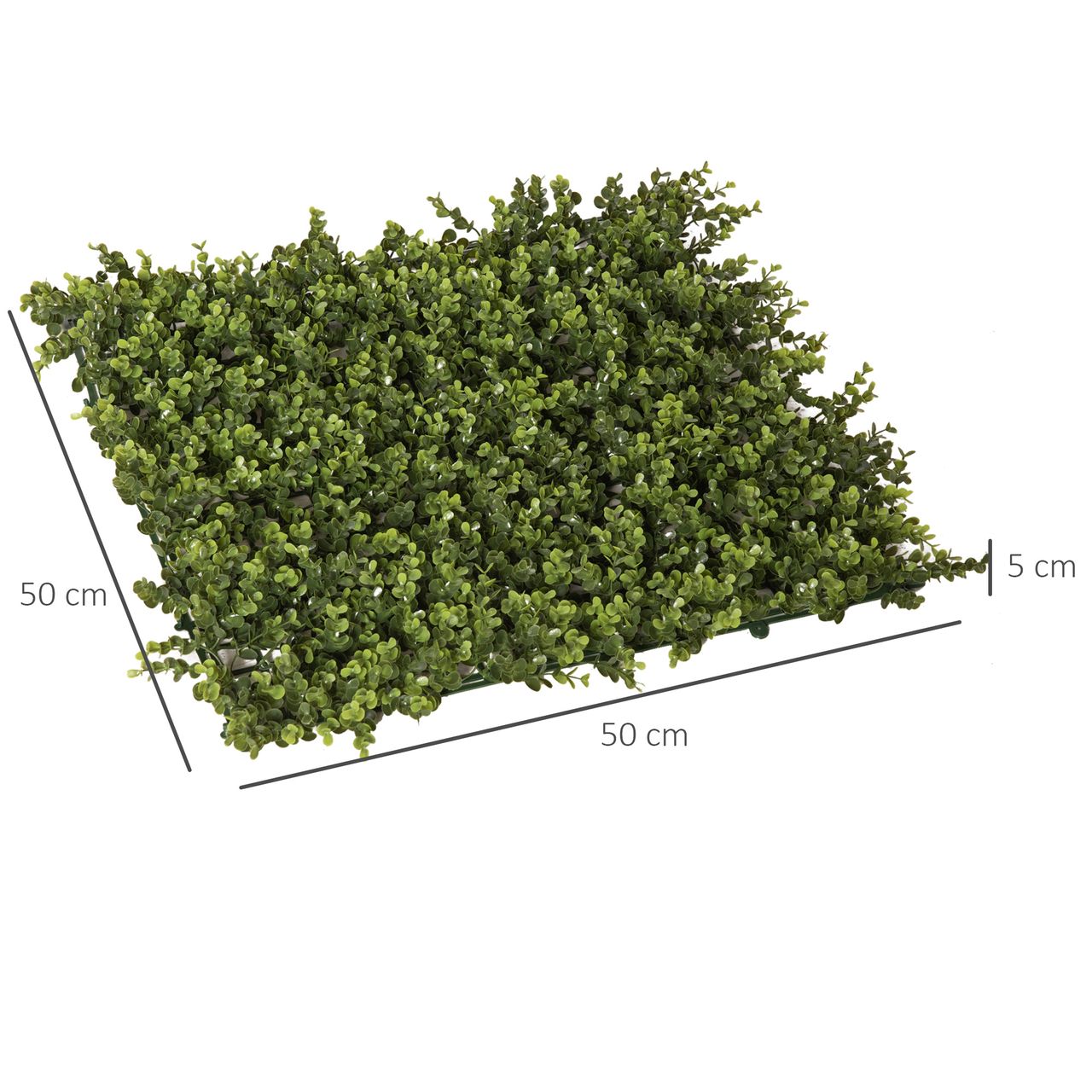 Outsunny 12 Stück künstliches Pflanzenwand Hecke 50x50 cm