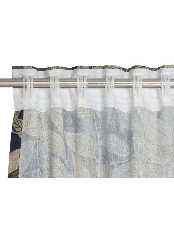 ESPRIT Halbtransparenter Schlaufenvorhang MACY in Blau günstig kaufen 130x250 cm