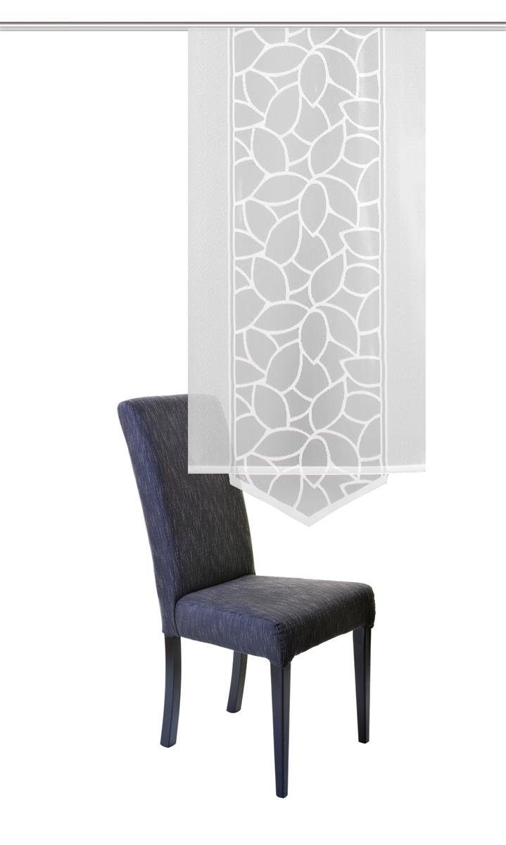 Schiebegardine Home Wohnideen Schiebevorhang Jacquard Blätter, HOME WOHNIDEEN, (1 St), Lichtschutz, Stoff