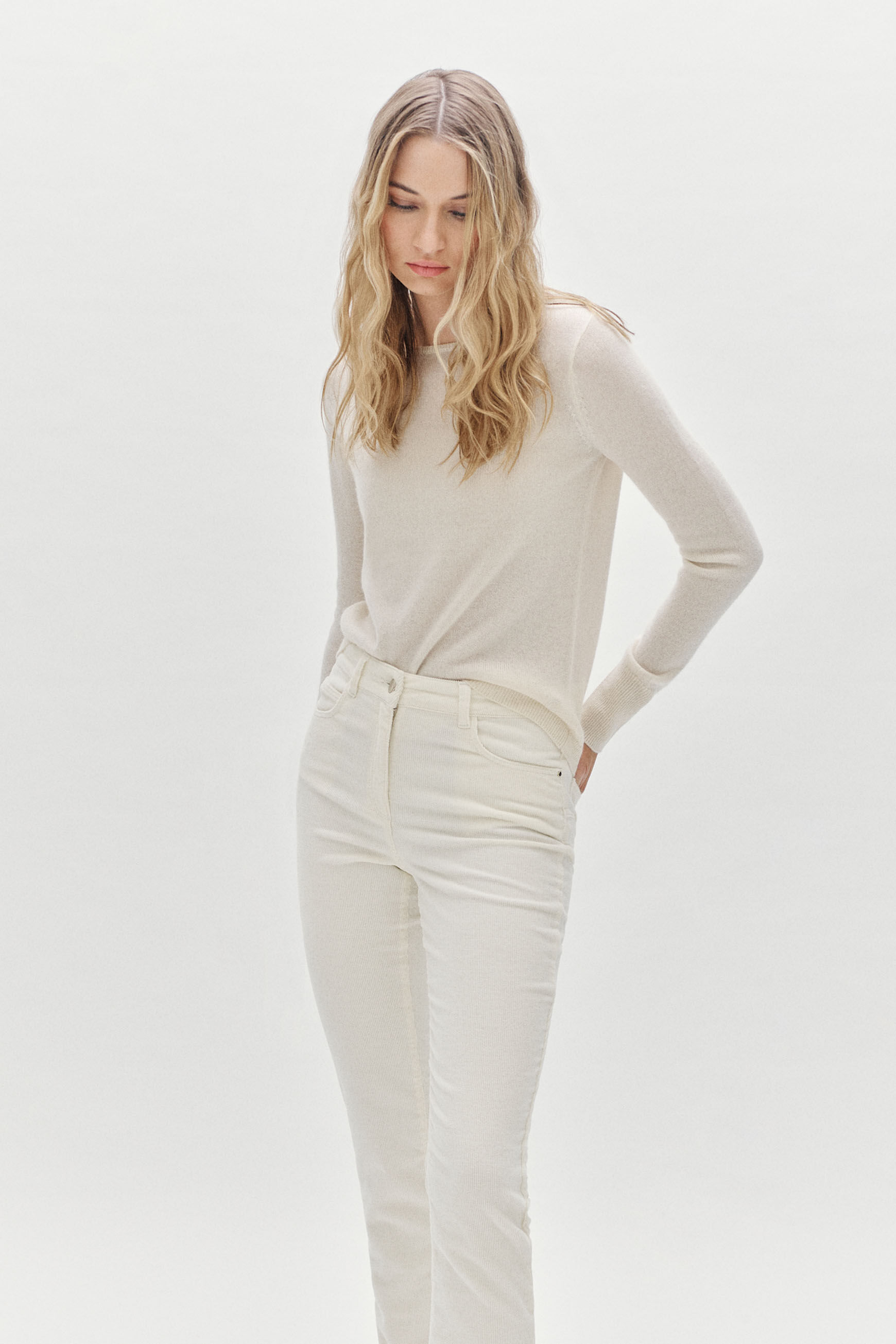 pull zofia lurex 100% cachemire rose pastel femme