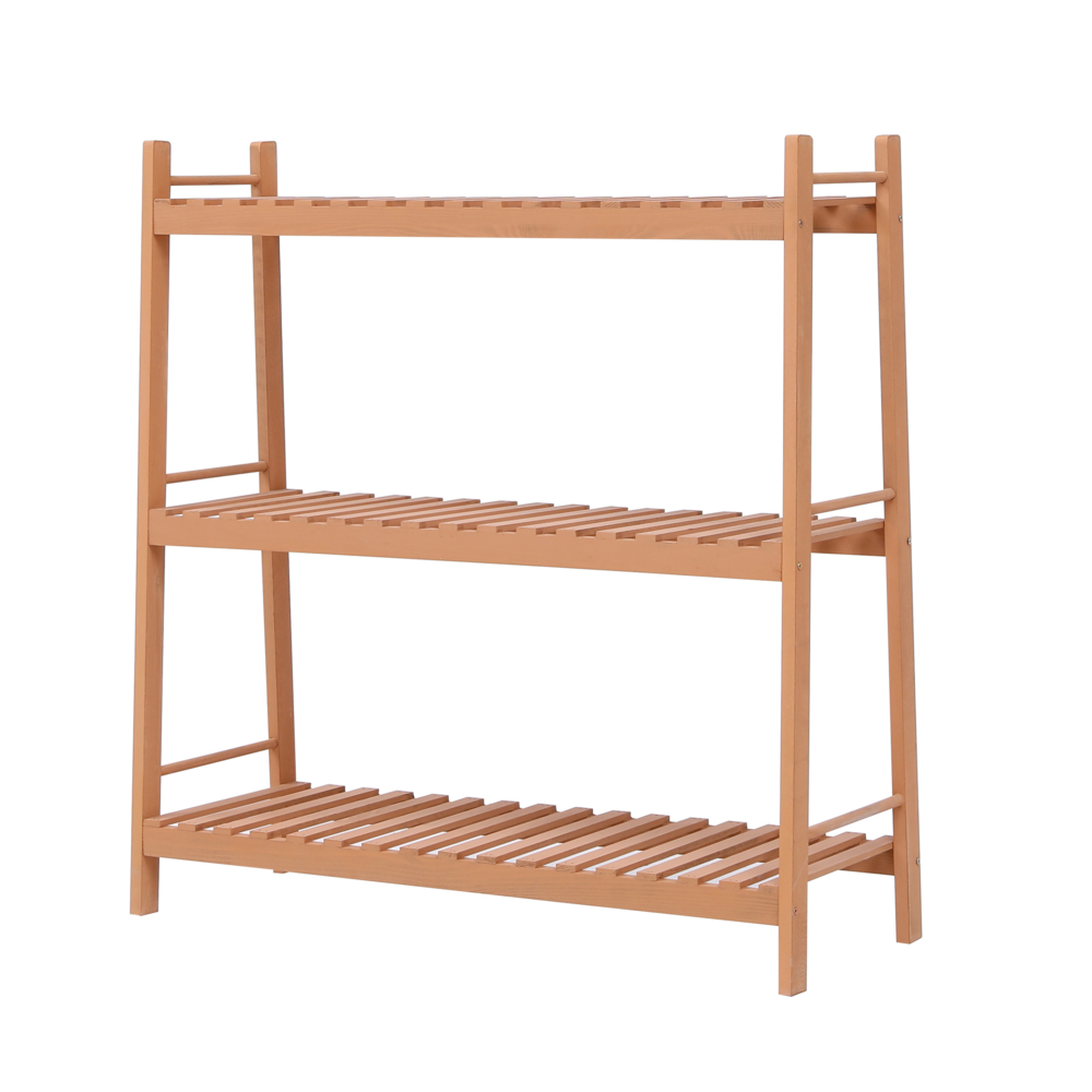 Happy Home Happy Home Pflanzenregal mit 3 Ablagen WPS03-HOL Holz