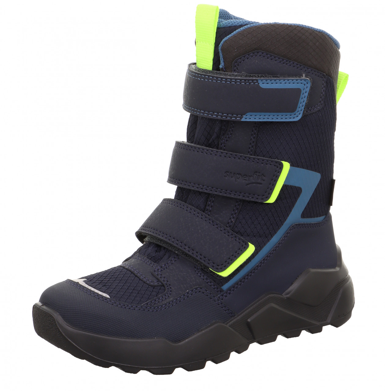 ROCKET - Blau/Gelb Stiefel mit Klettverschluss