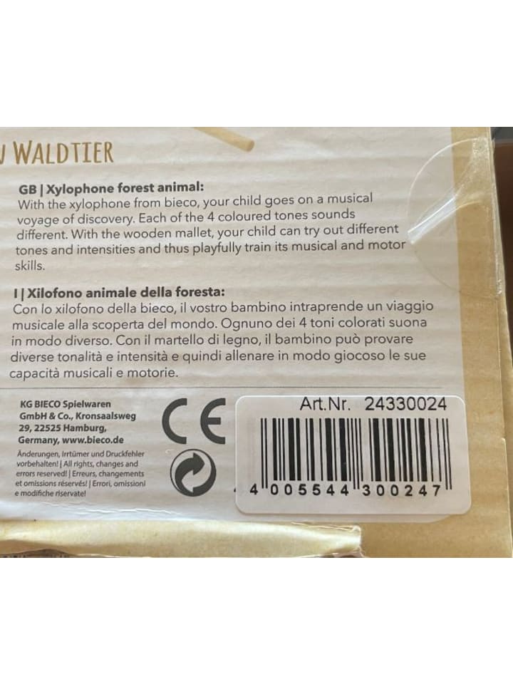 Bieco Spielwaren Xylophon Reh - ab 12 Monate in Braun günstig kaufen onesize