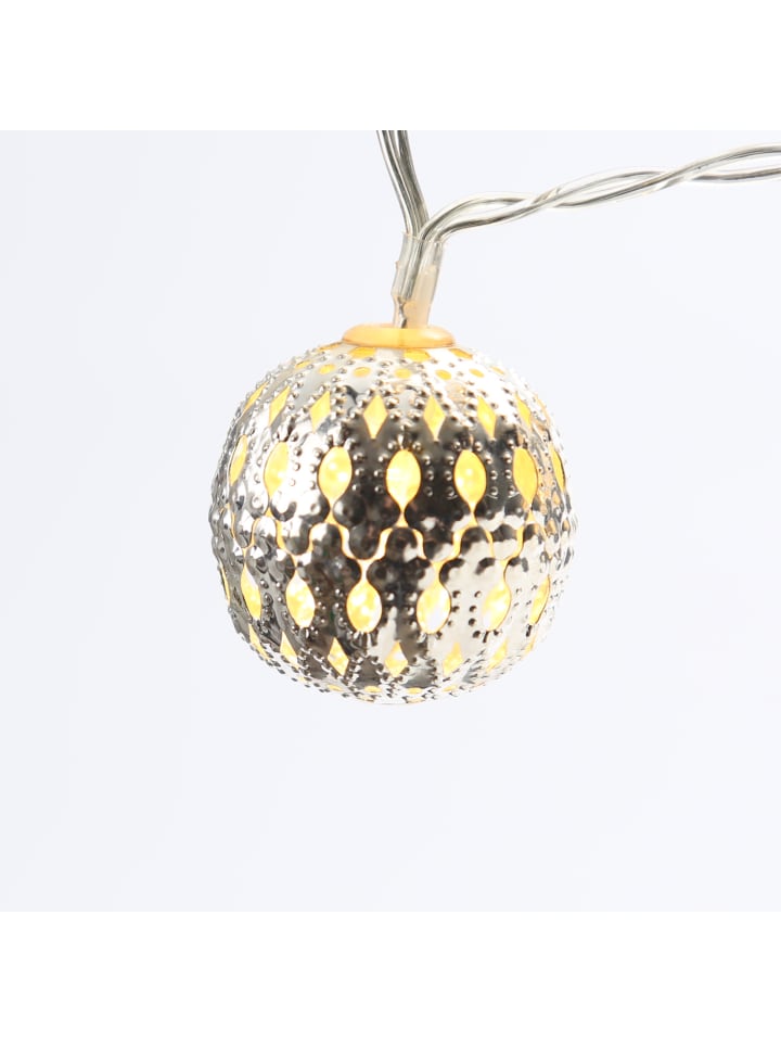 MARELIDA LED Deko Lichterkette 8 Kugeln L: 70cm in silber günstig kaufen onesize