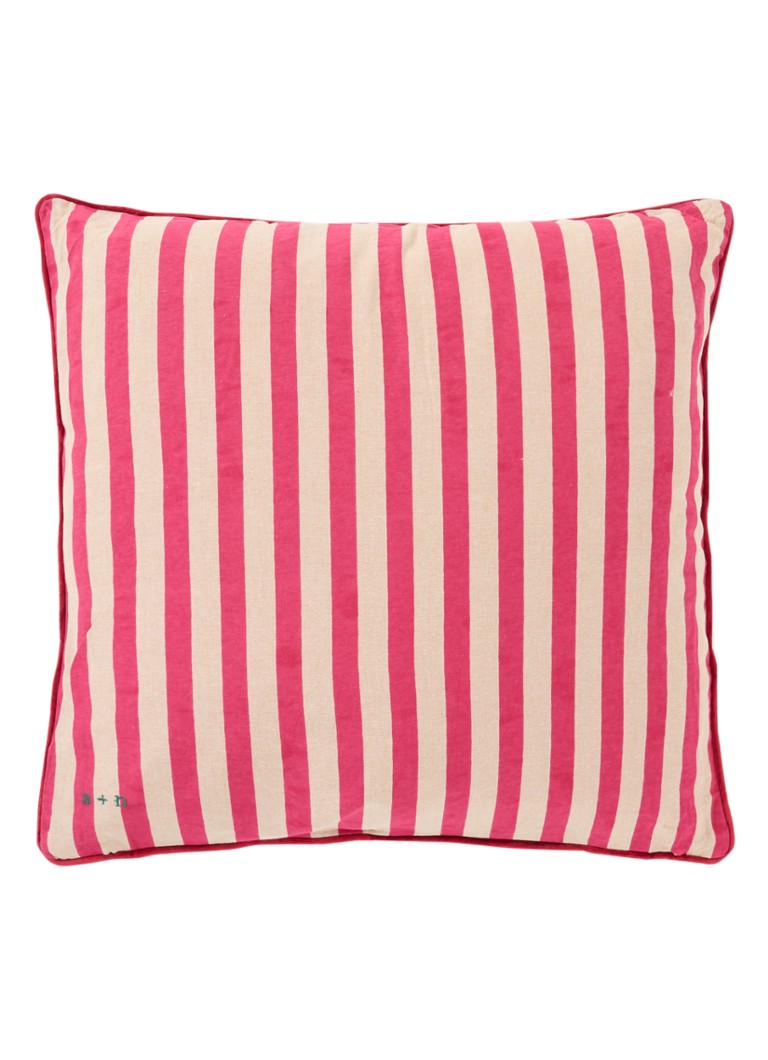 Cojín decorativo Anna + Nina, color magenta, 50 x 50 cm