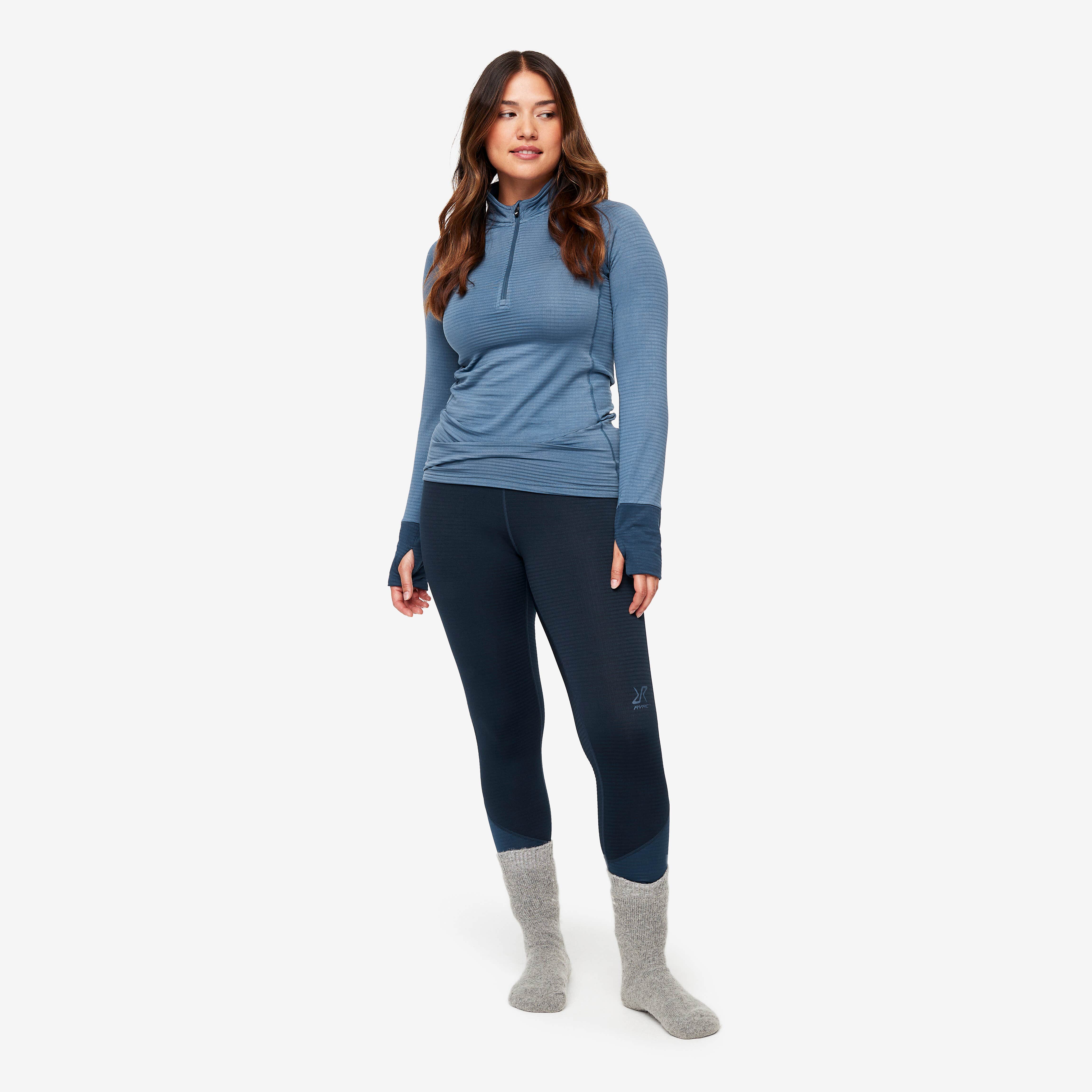Hiball Waffle Base Layer Set Femme Blue Horizon