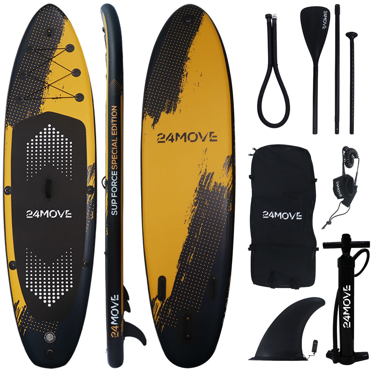 TroniTechnik 24MOVE® Standup Paddle Board SUP, inkl. Zubehör, Paddel Hochdruckpumpe,SPECIAL FORCE,366x80x15cm