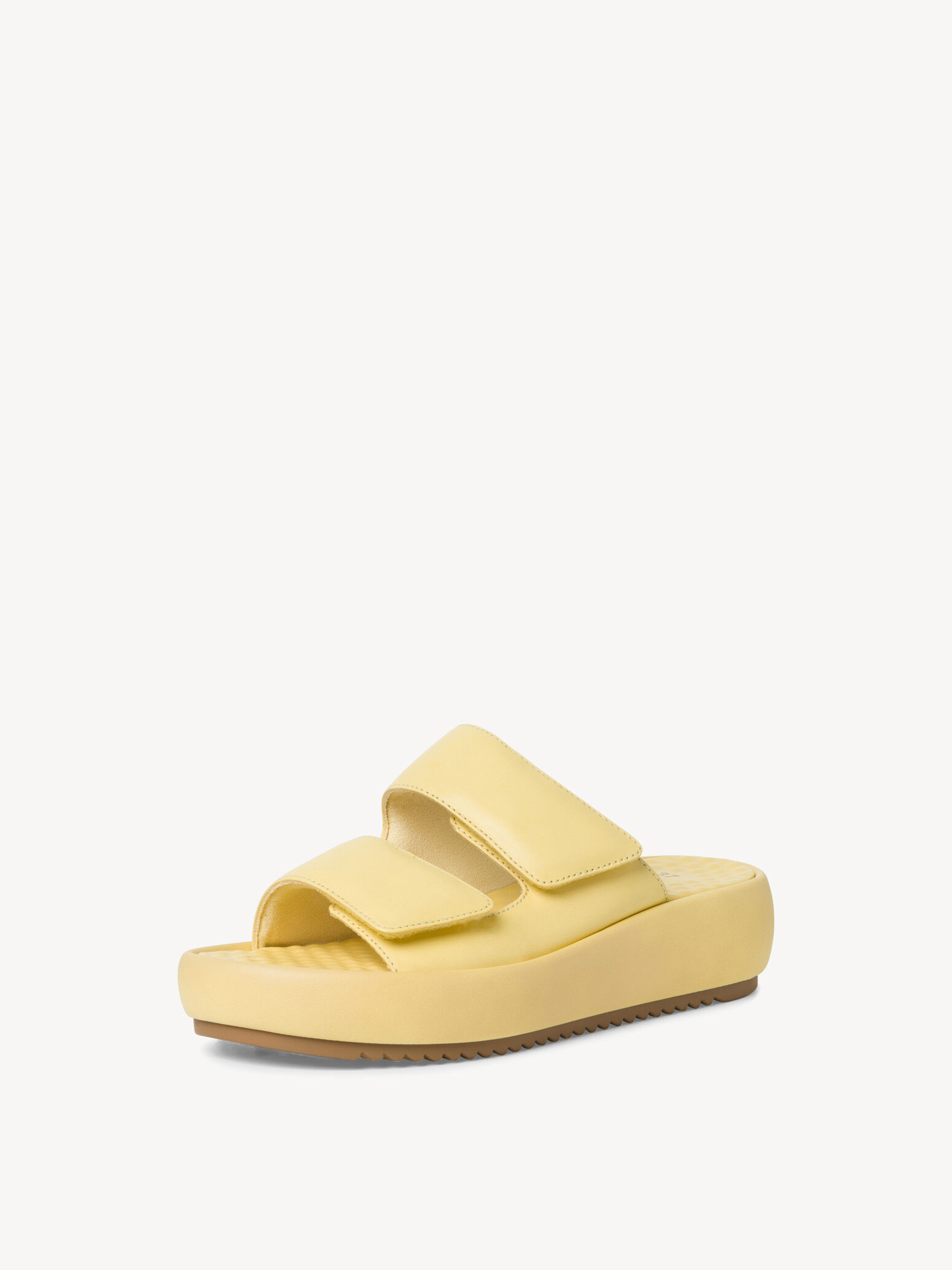 Mule en cuir - jaune