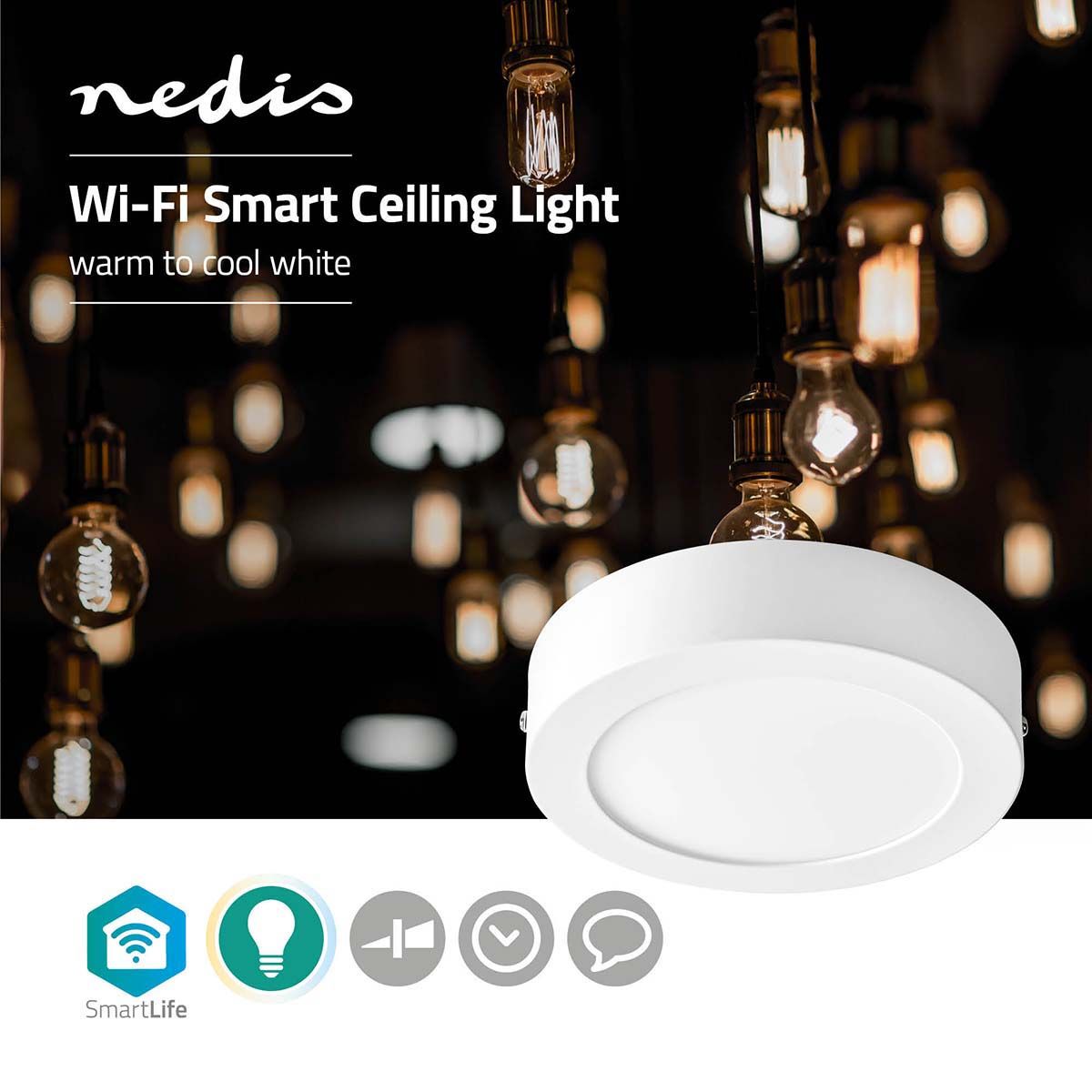Nedis WIFILAW10WT SmartLife Deckenleuchte