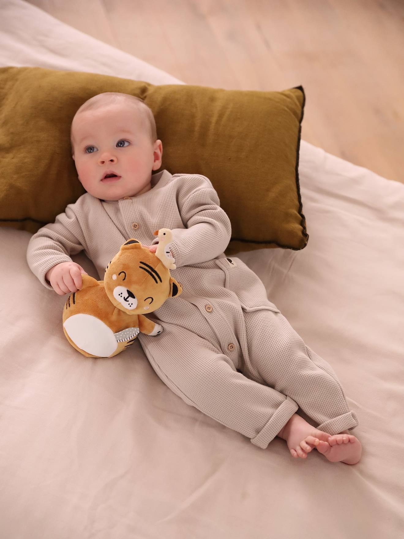 Vertbaudet Baby Overall aus Waffelpikee - tonfarben