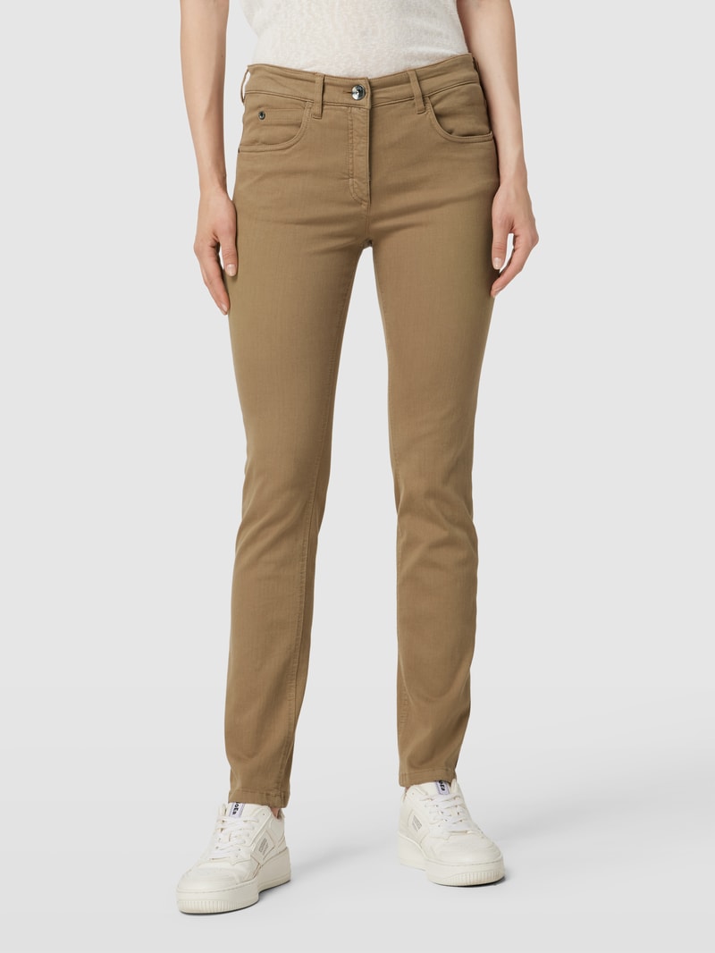 Slim Fit Jeans mit Stretch-Anteil Modell 'TWIGY' in sand