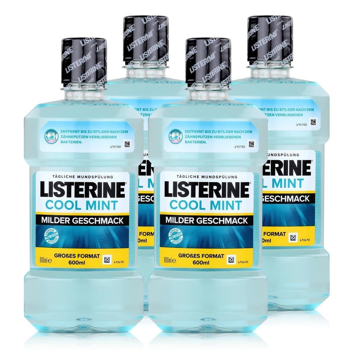 Listerine Mundspülung, Listerine Cool Mint Mild 600ml - Für Kinder ab sechs Jahren geeignet